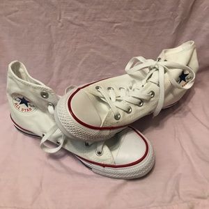 White high top converse brand new size 7 women